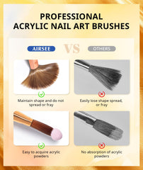 Airsee brush for 3D sculpting enables precise nail art.