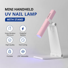 AirSEE compact nail lamp in action for hands-free DIY manicures.
