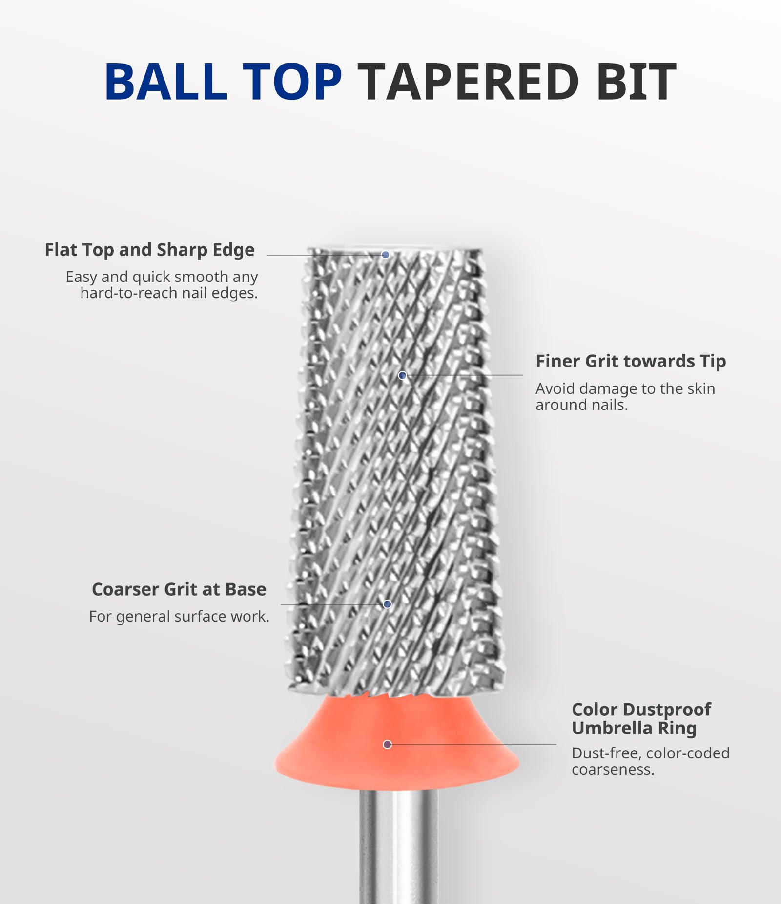 AirSee cross teeth drill bit for efficient filing with less dust