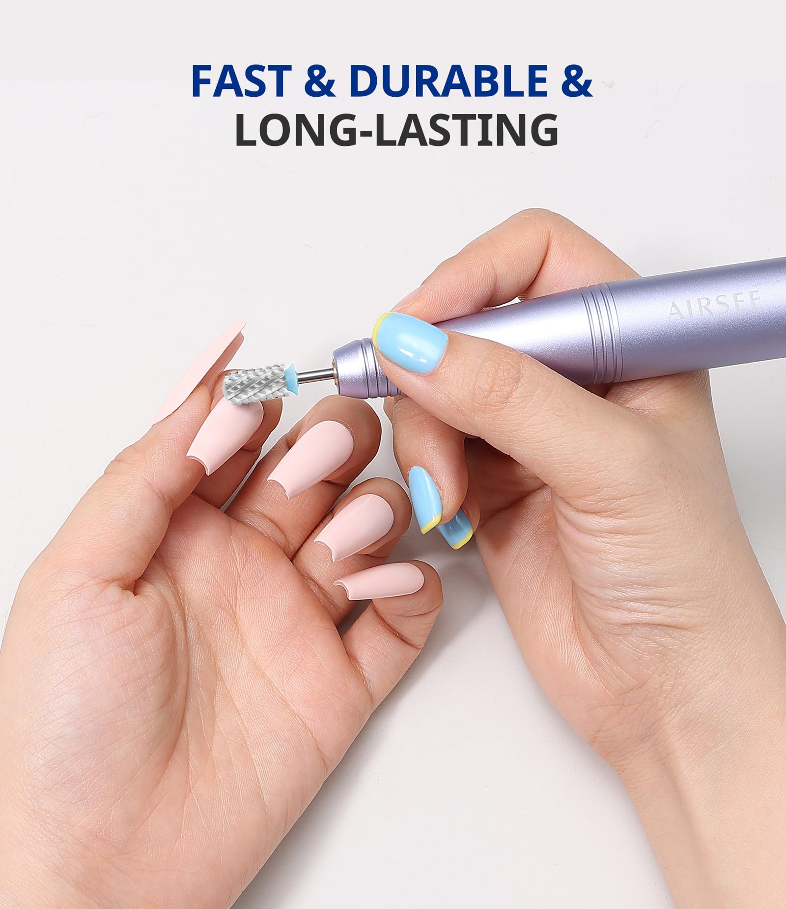 AirSee reliable nail bit for durable performance during manicure sessions.
