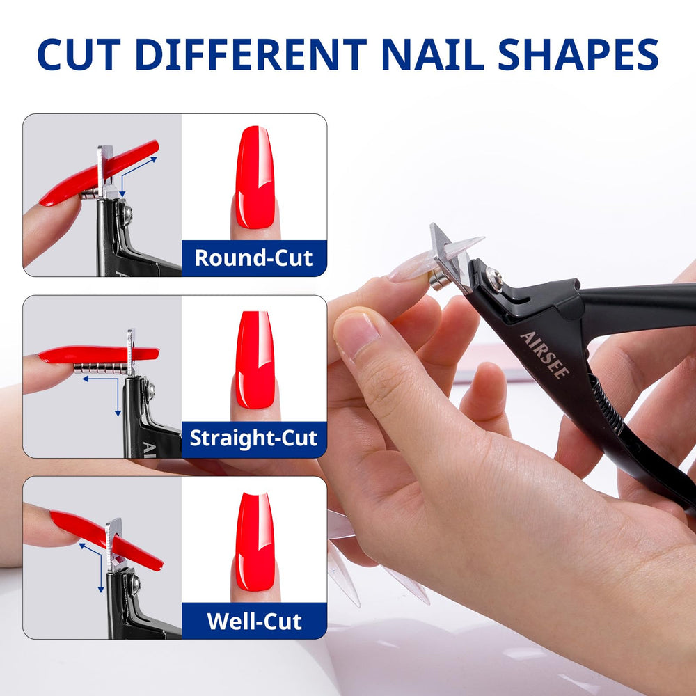 AIRSEE ergonomic nail clipper handle reduces hand fatigue during grooming