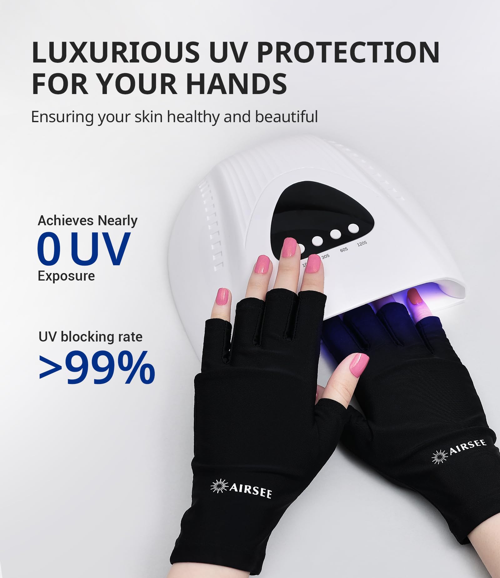 AIRSEE guantes con palma de malla ventilada para mayor transpiración