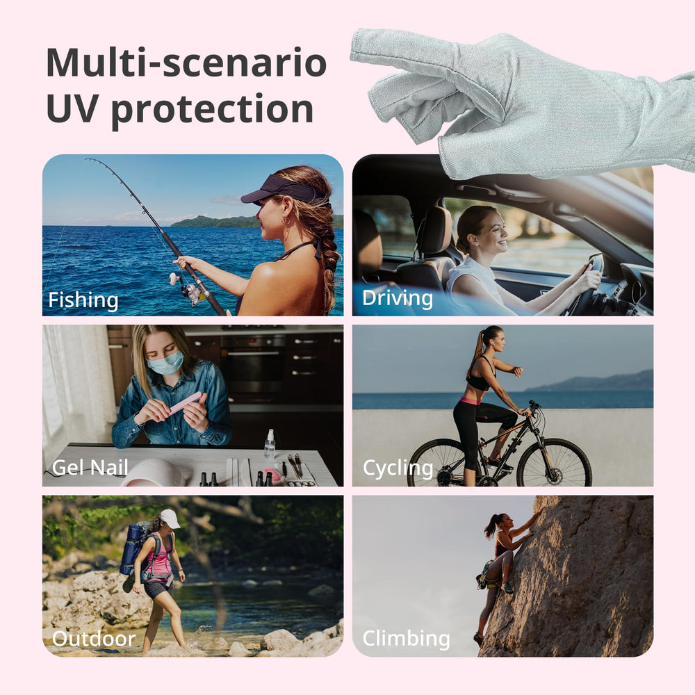 AIRSEE guantes UV prácticos y ligeros para uso diario en arte de uñas.