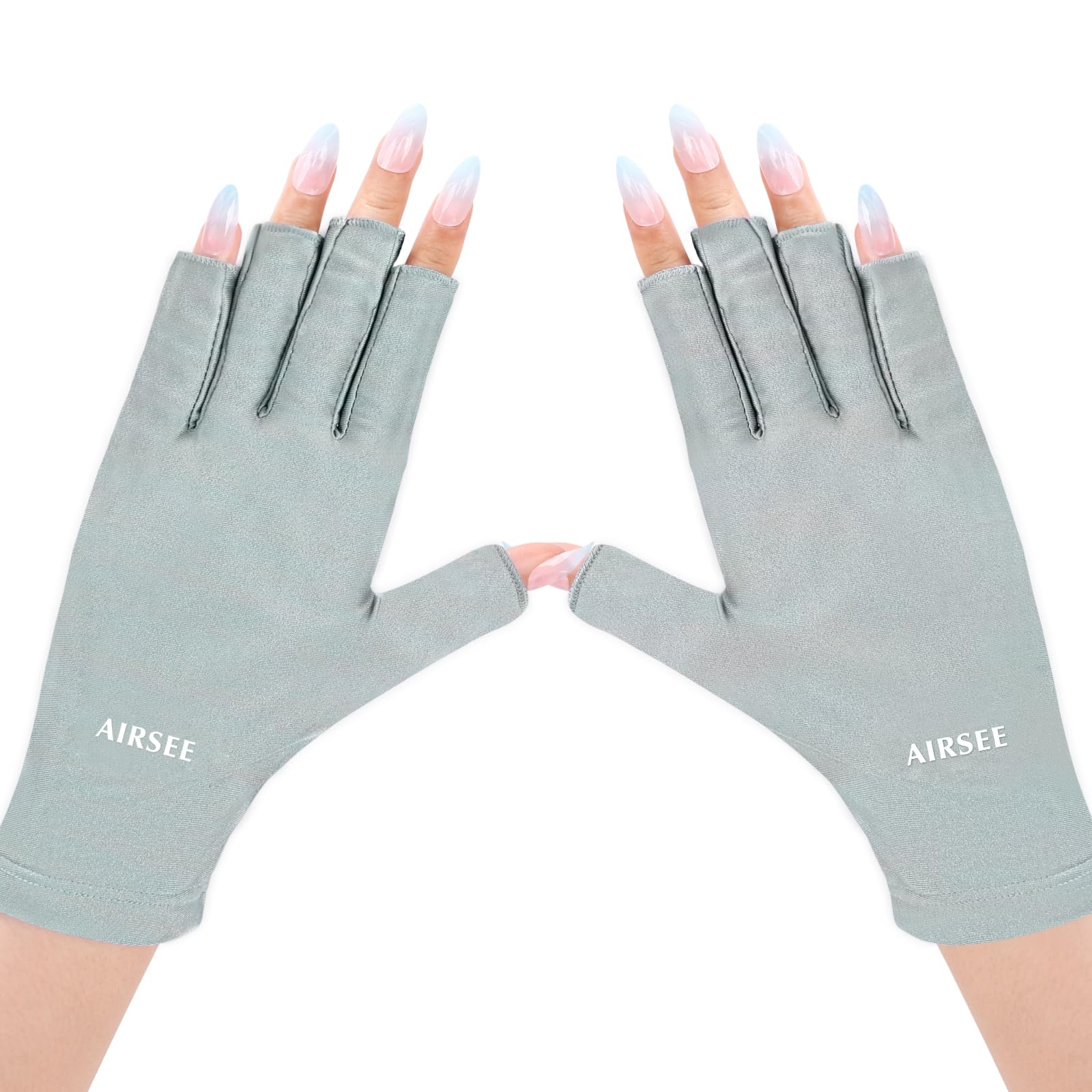 AIRSEE guantes UV para lámpara de uñas protegen la piel durante la manicura.