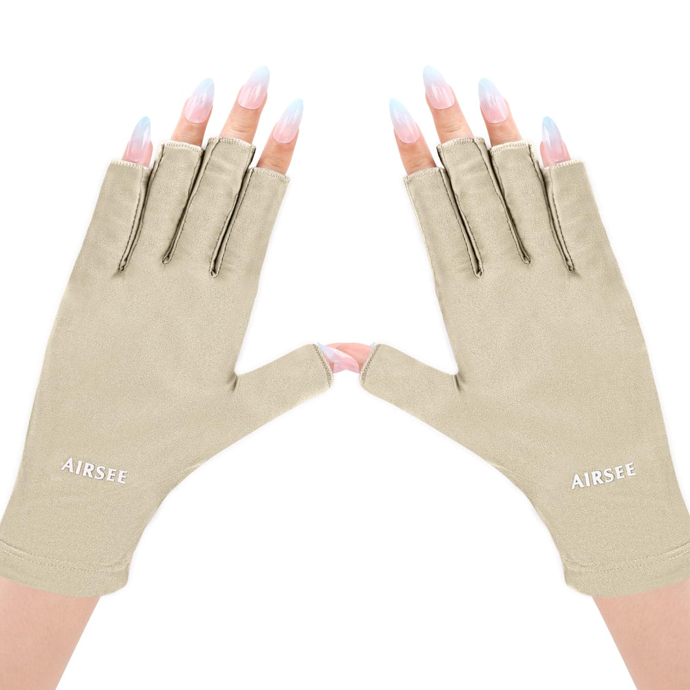 Guantes AIRSEE UV para lámpara de uñas protegen la piel durante manicuras.
