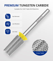 AirSee drill bit with 2-way cross teeth for efficient cutting and less dust.