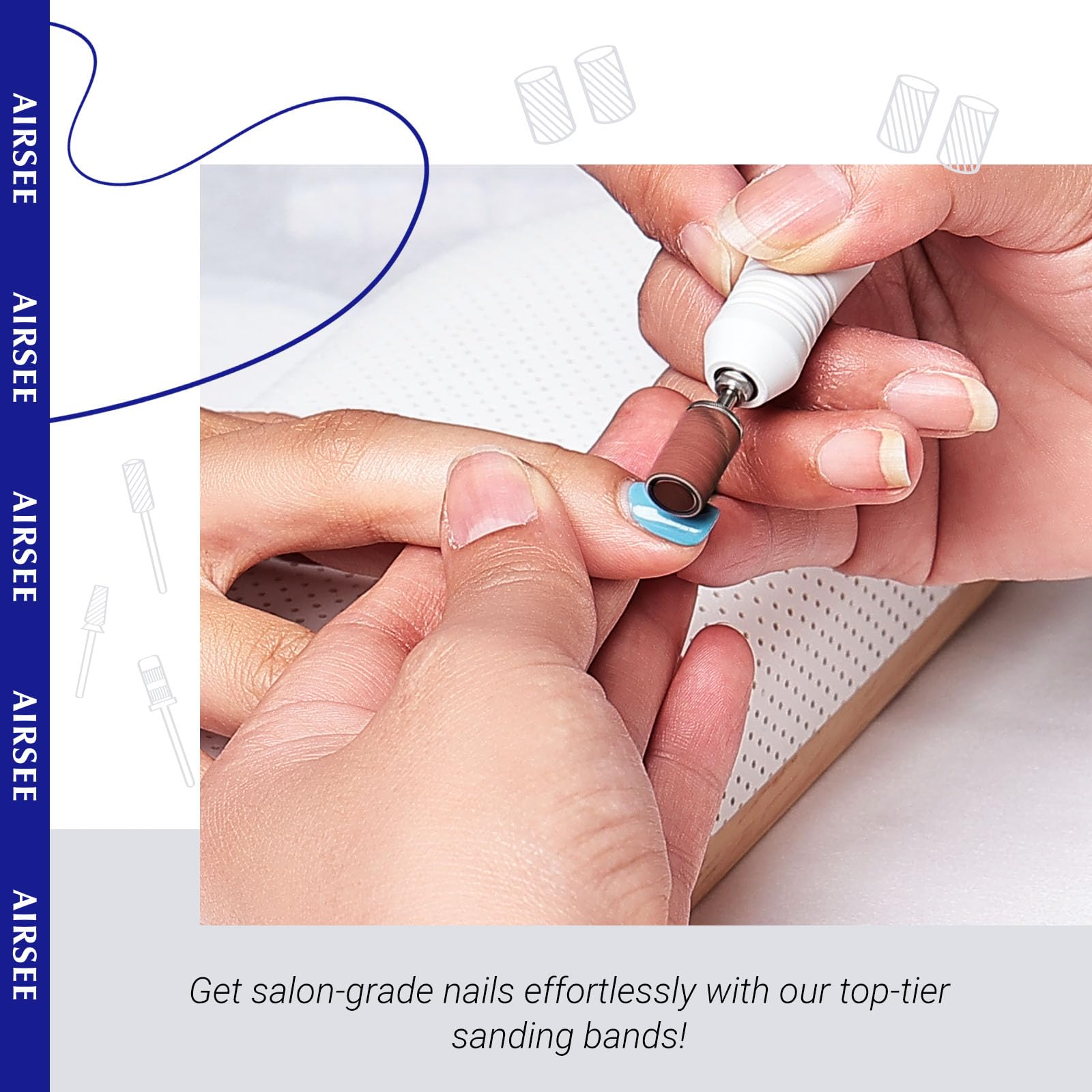 AirSee sanding bands for salon and home use