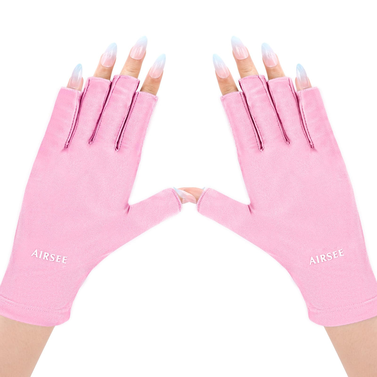 AIRSEE UV gloves for nail lamp shield skin with UPF50+ protection.