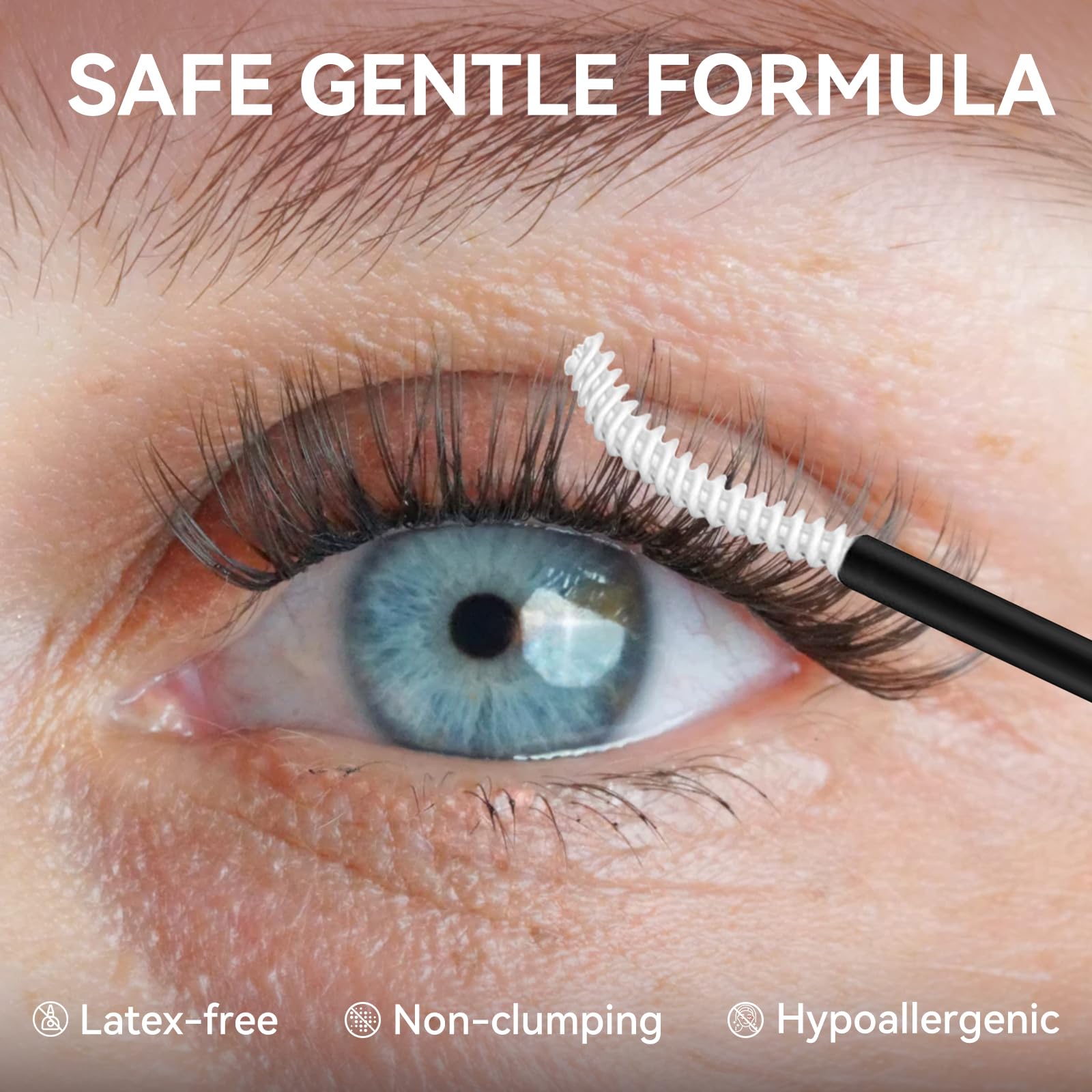 AiryCute 360-degree brush enables easy, accurate lash placement.