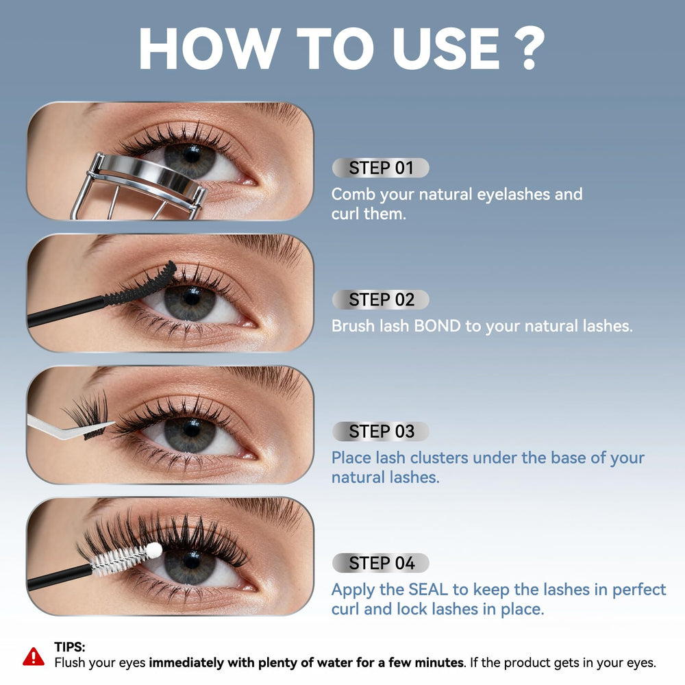 AiryCute Lash Bond and Seal hypoallergenic detail supports comfortable wear