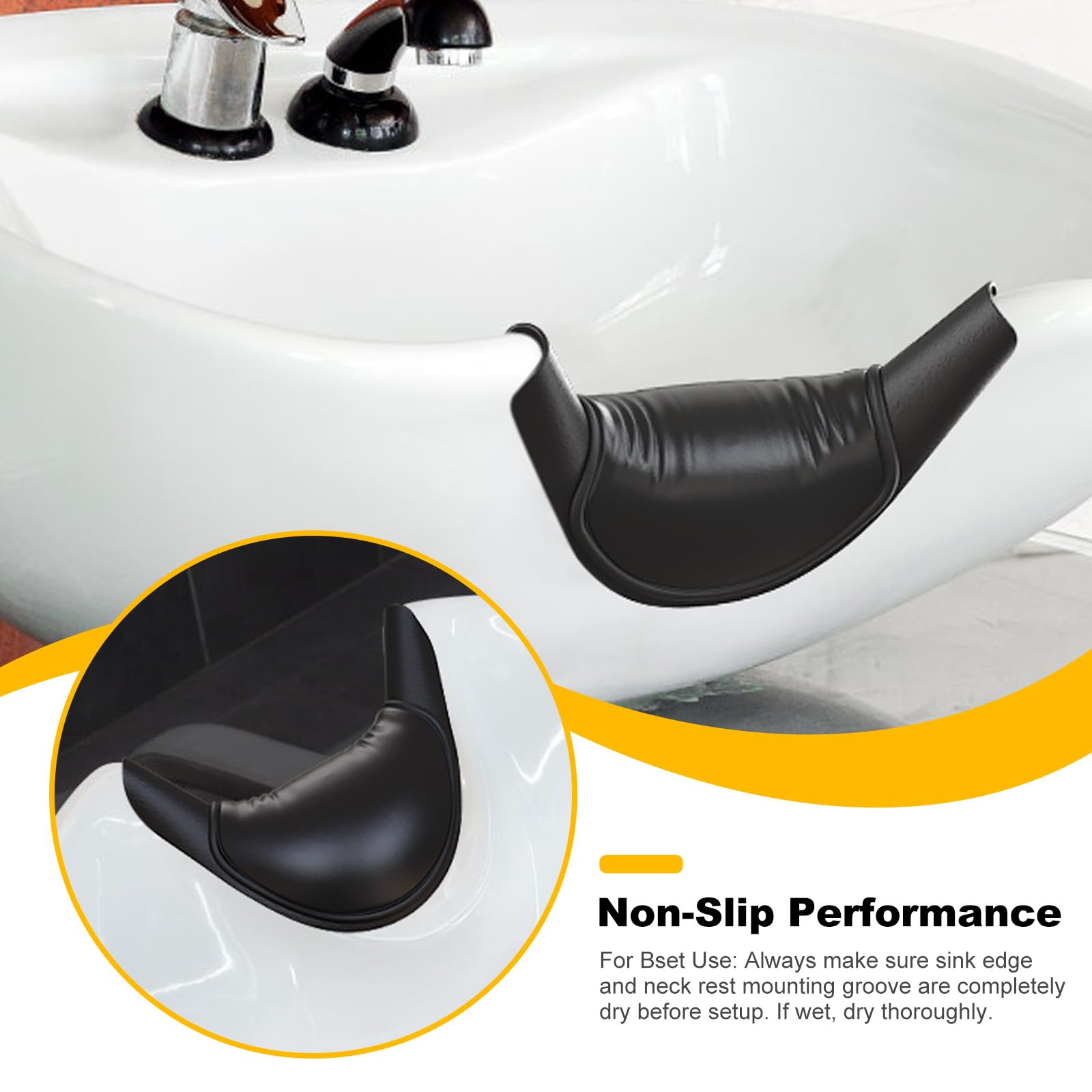 AISEELY non-slip design stays in place during hair washing sessions