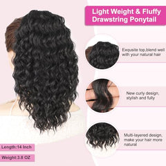 AISI BEAUTY clip-in pony tail secured with two combs for a secure fit