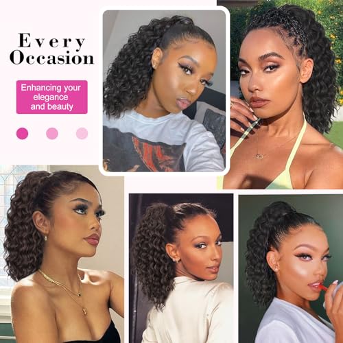 AISI BEAUTY ponytail attachment with combs securing around bun