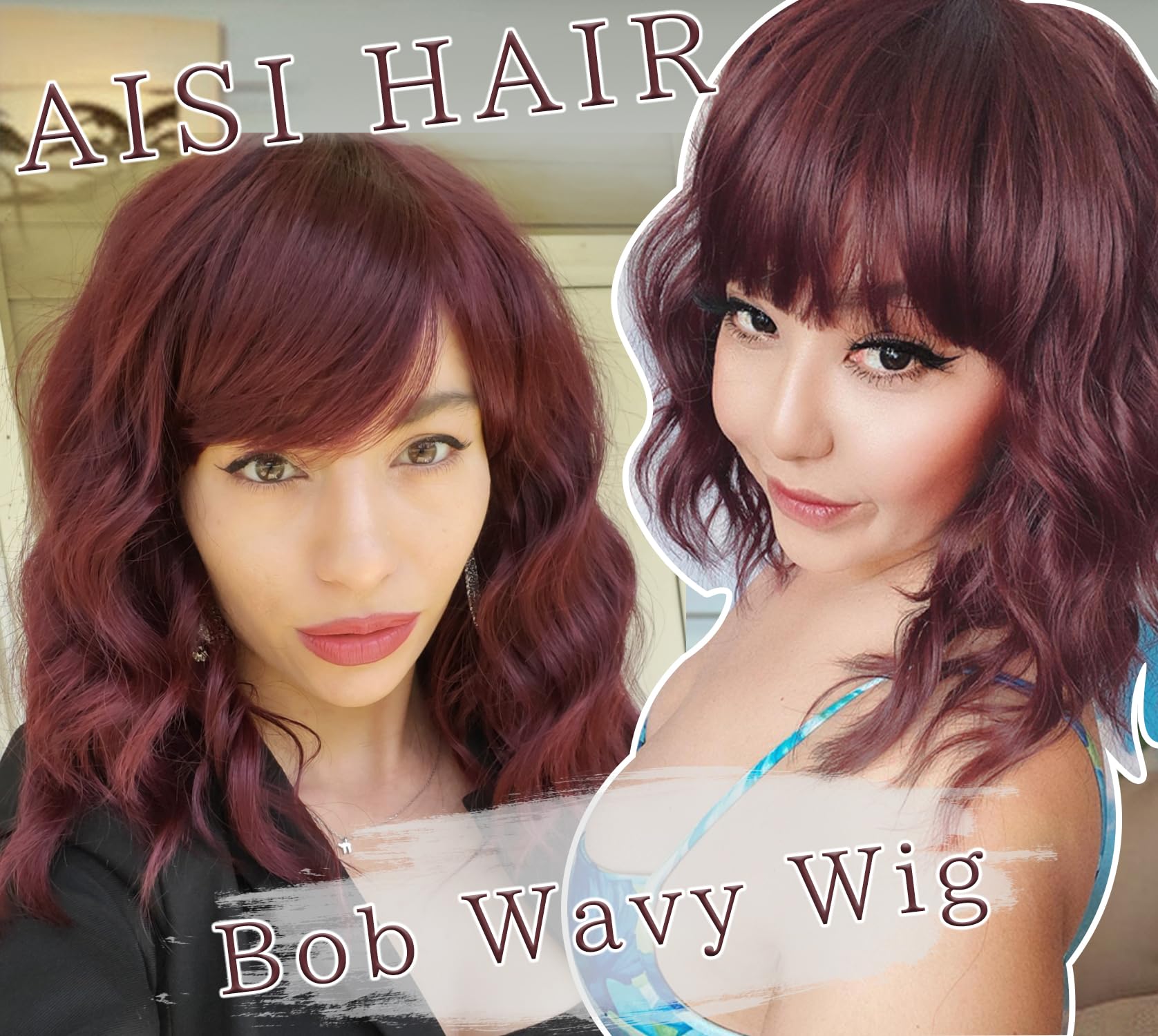 AISI HAIR adjustable cap curly wig helps secure fit across head sizes.