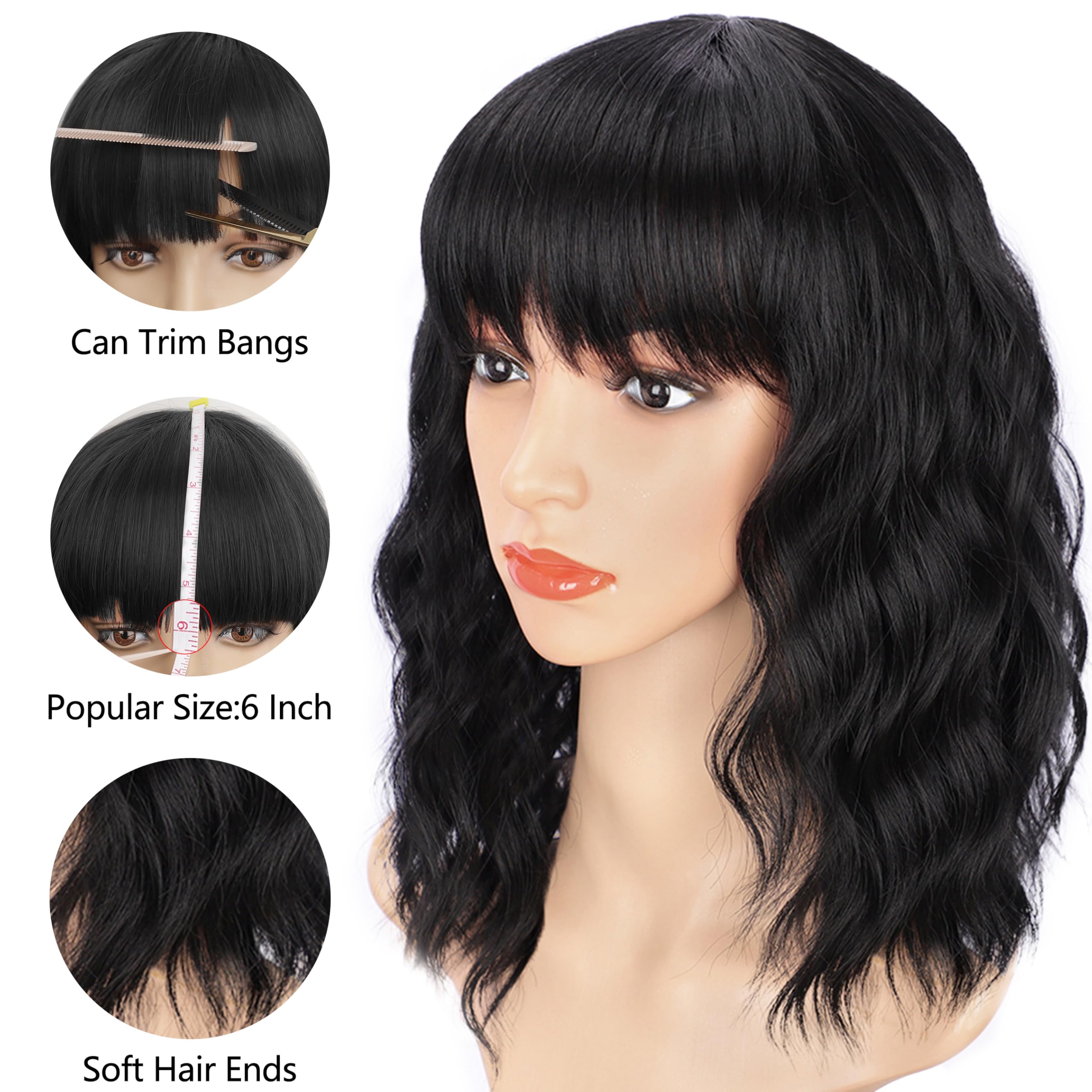 Bang trim demo on AISI HAIR wig to customize fringe