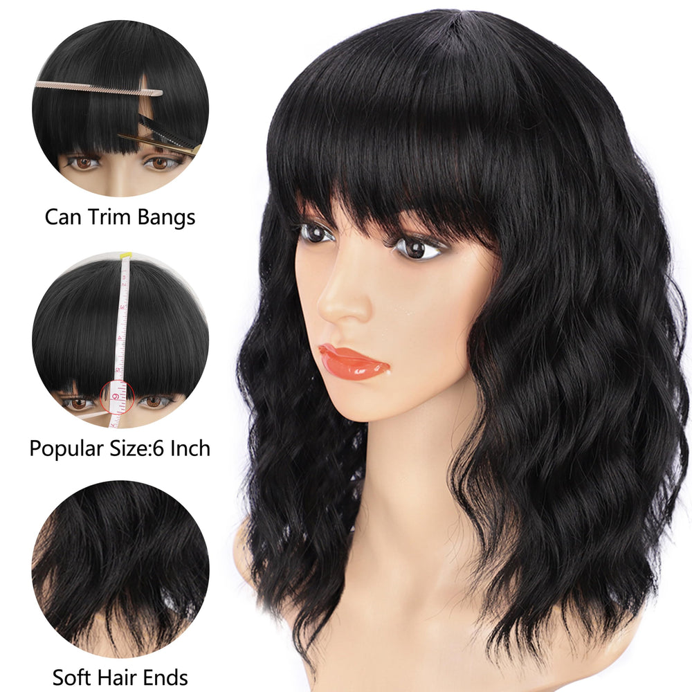 Bang trim demo on AISI HAIR wig to customize fringe