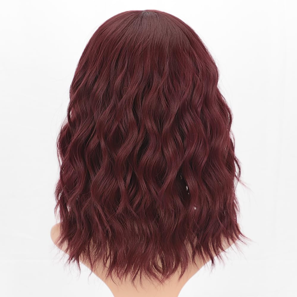 AISI HAIR synthetic heat-resistant curly bob wig for styling options.
