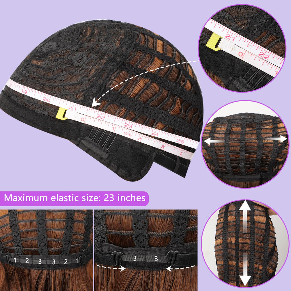 Tan wig cap included with AISI HAIR Bob Curly Wig for immediate wear