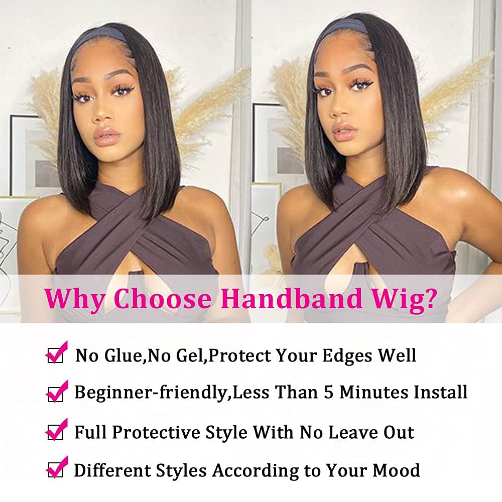 AISI headband wig close-up shows healthy shine and soft real-hair texture