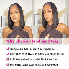 AISI headband wig close-up shows healthy shine and soft real-hair texture