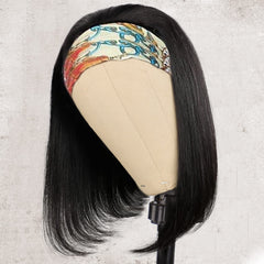 AISI headband wig side view highlights smooth texture for versatile styling