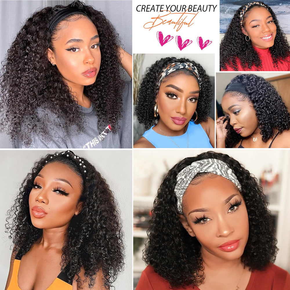AISI QUEENS medium-cap headband wig fits 21.5 inch head circumference