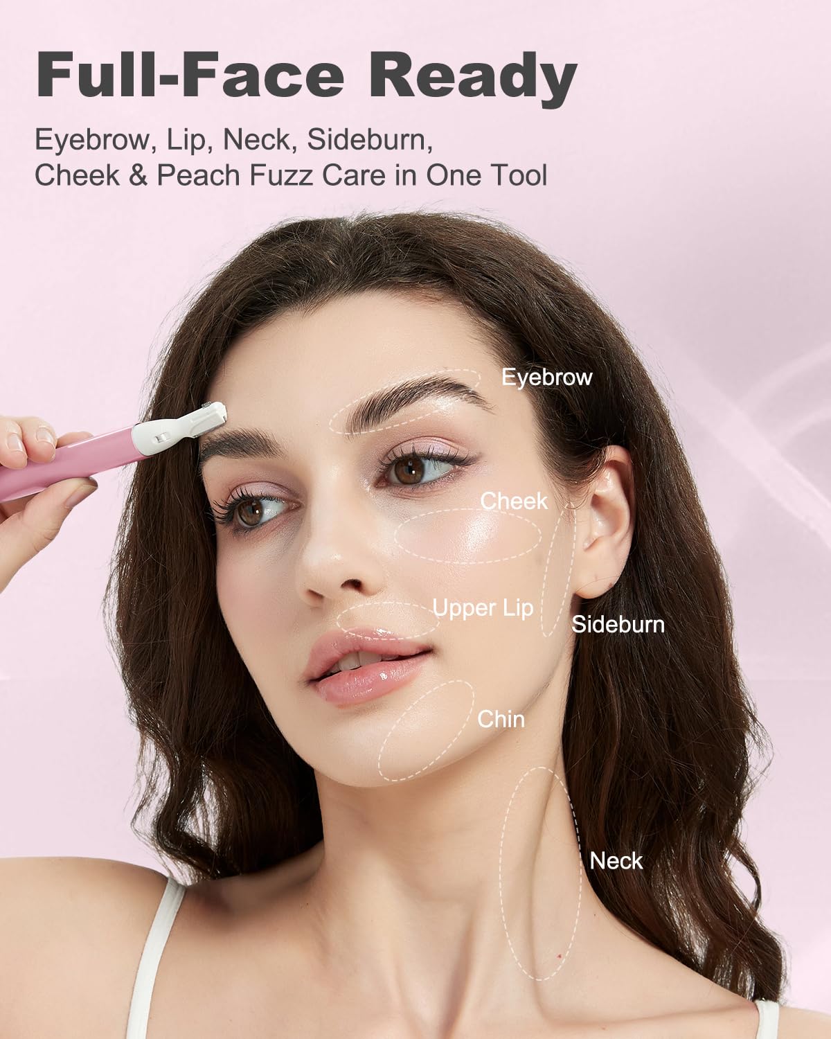 Aisleek Eyebrow Trimmer rinseable-blade cleans quickly after use