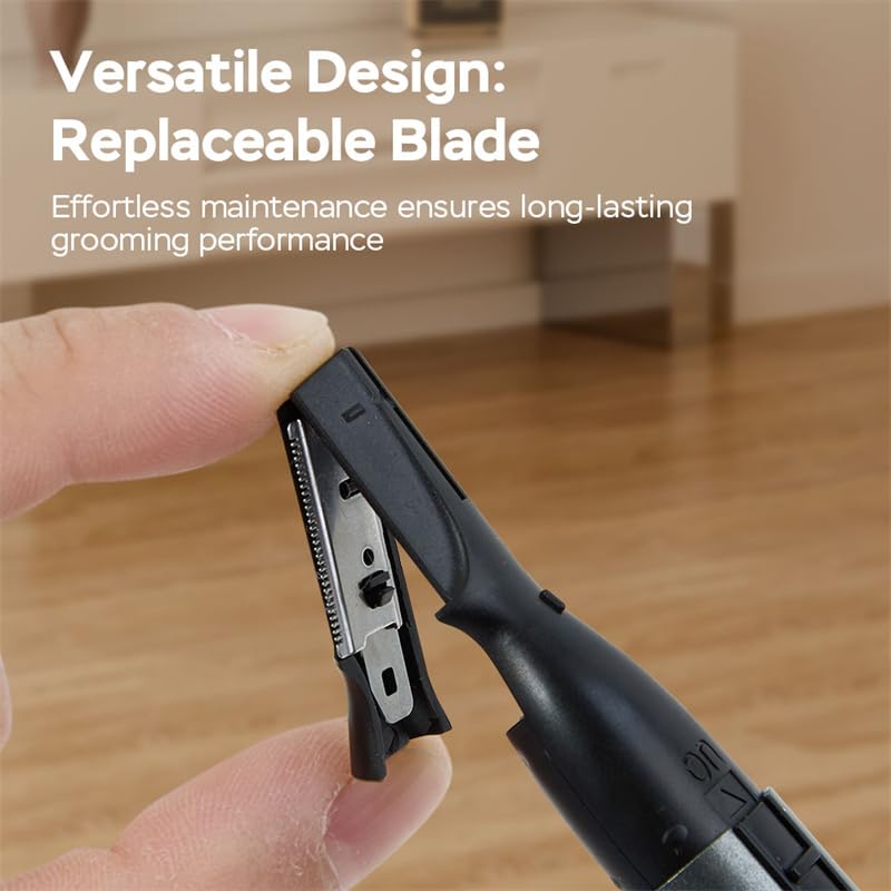 Aisleek rinseable blade allows easy cleaning after trimming