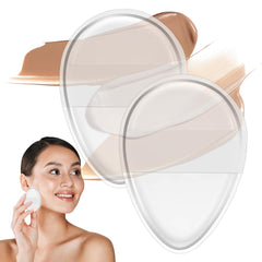 Ajcotahm clear silicone powder puff for non-absorbent makeup