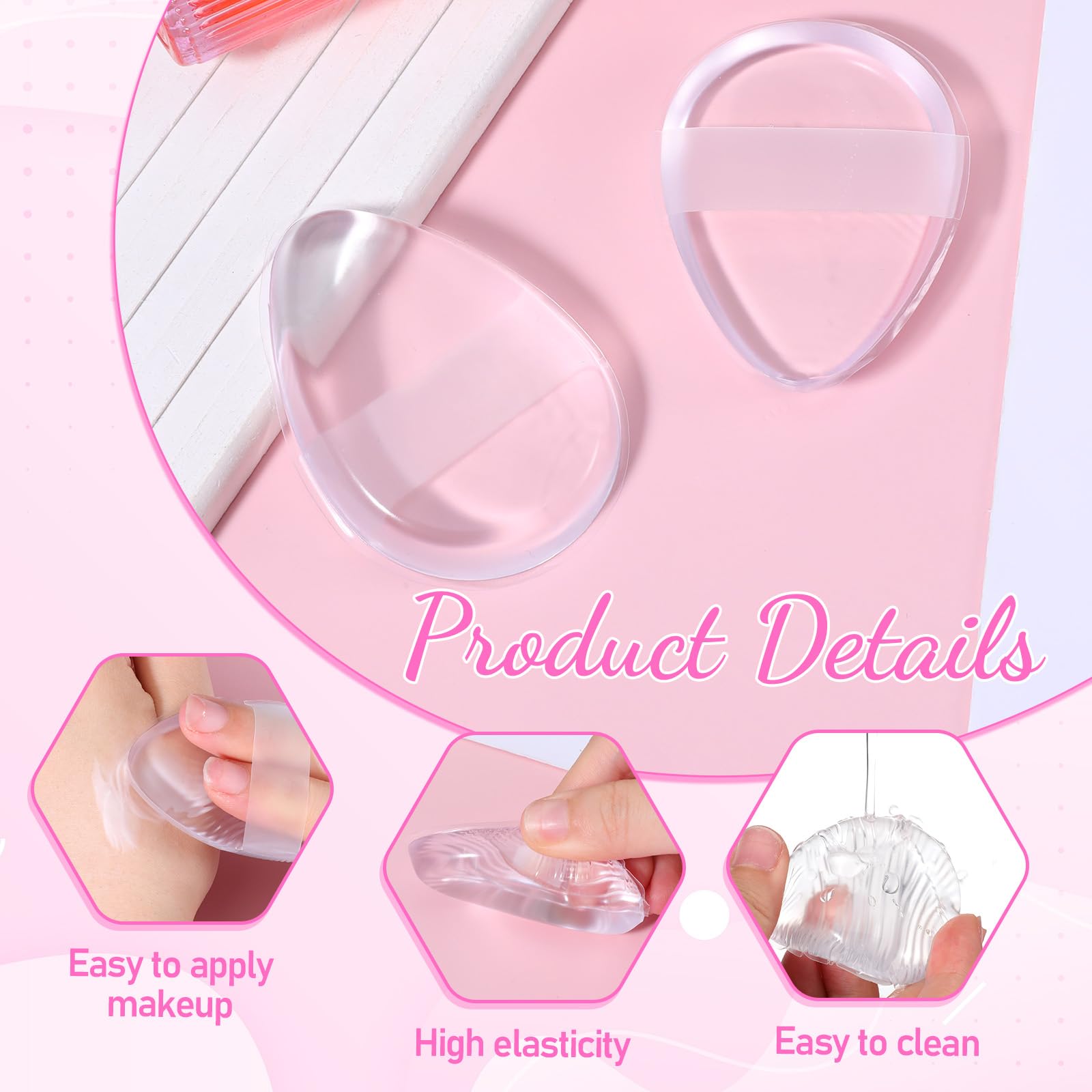 Ajcotahm makeup sponge easy to clean with water or remover