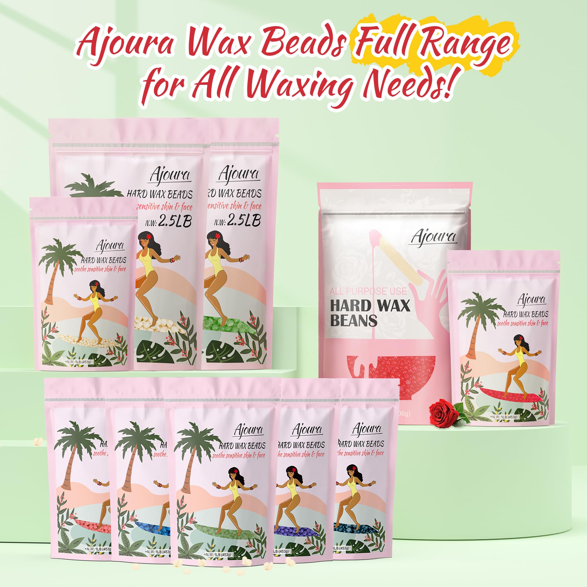 Gift-ready Ajoura wax beads packaging for thoughtful self-care gift.