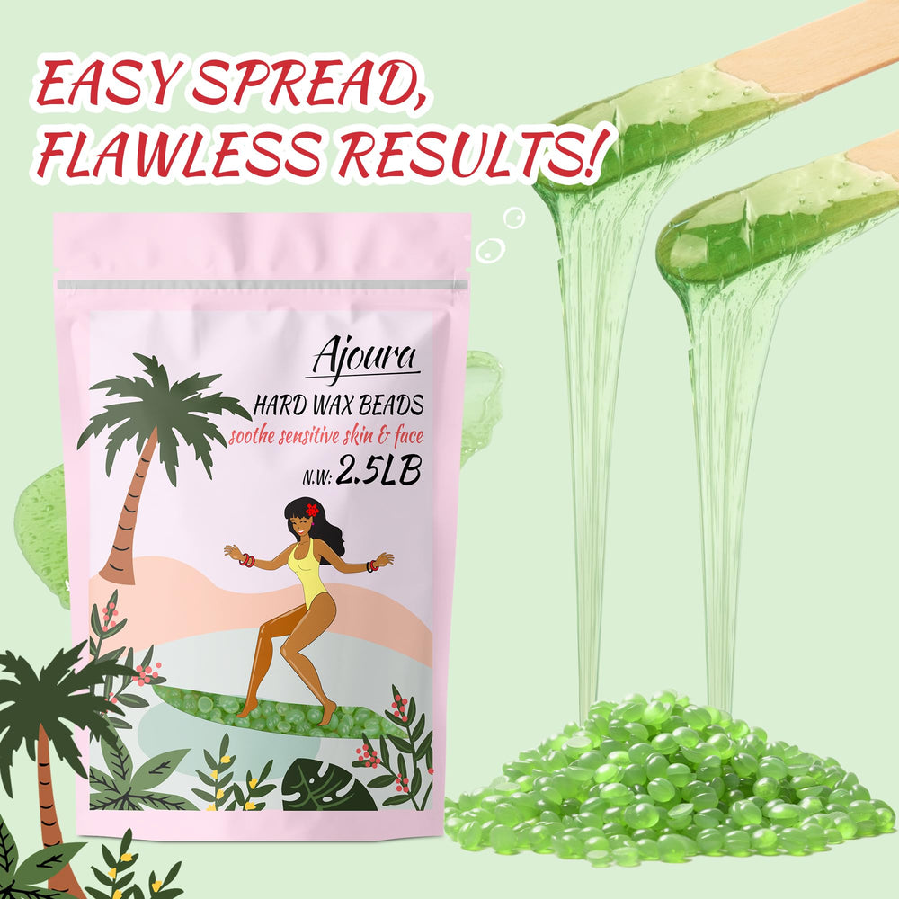 Ajoura Aloe Hard Wax Beads ideal for home or salon waxing sessions.