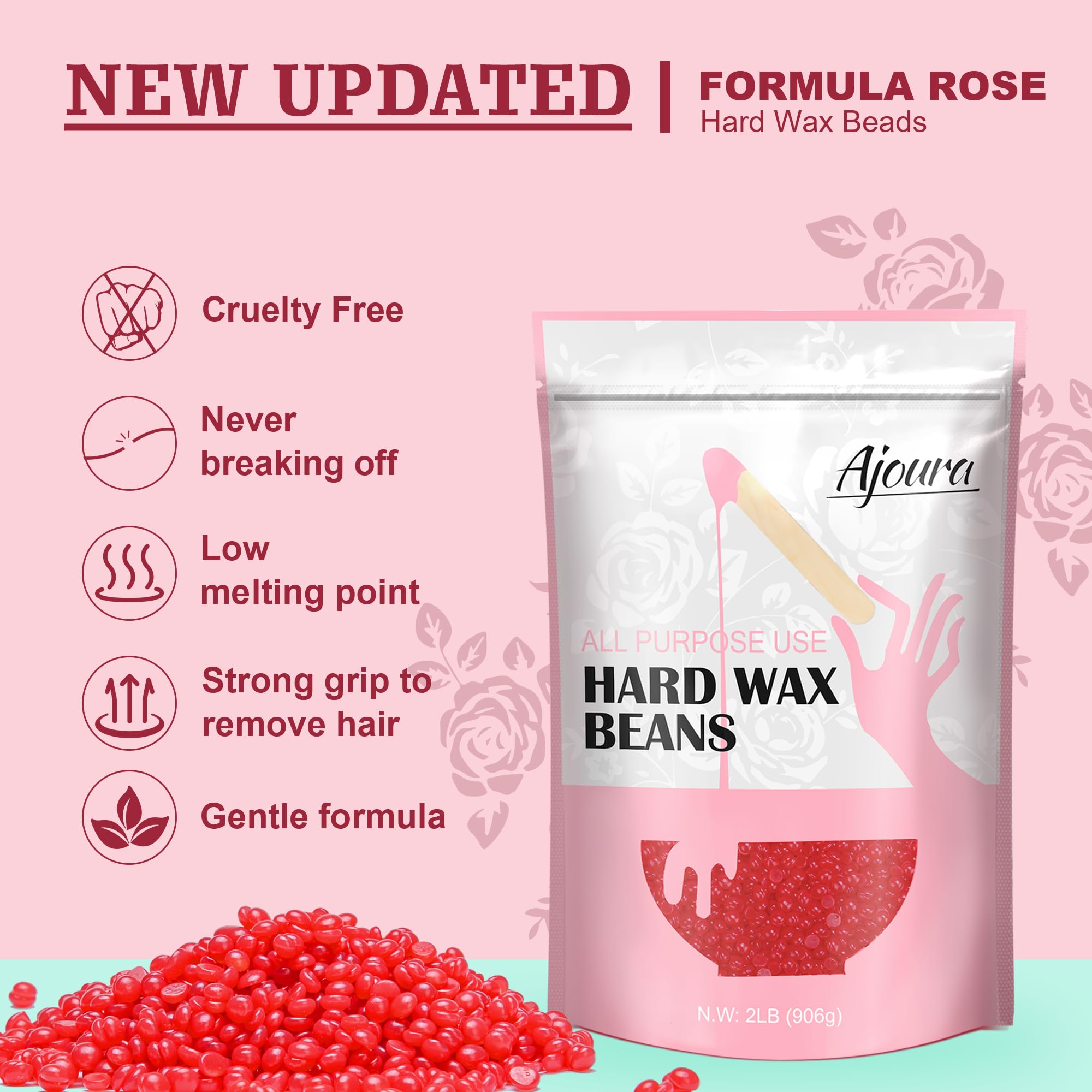 Ajoura bikini wax beads ideal for Brazilian waxing on sensitive skin