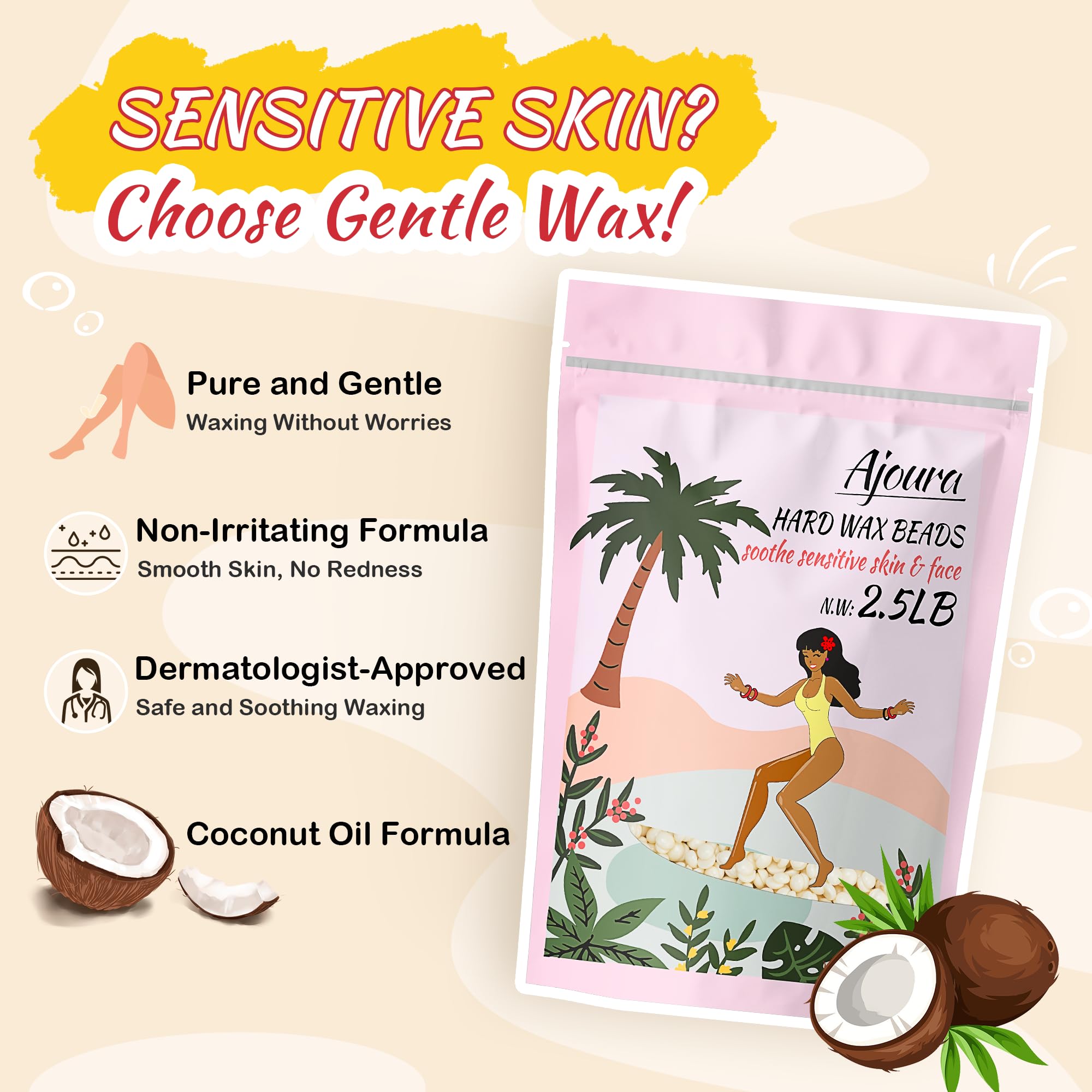 Ajoura legs waxing delivers smooth results with less effort.