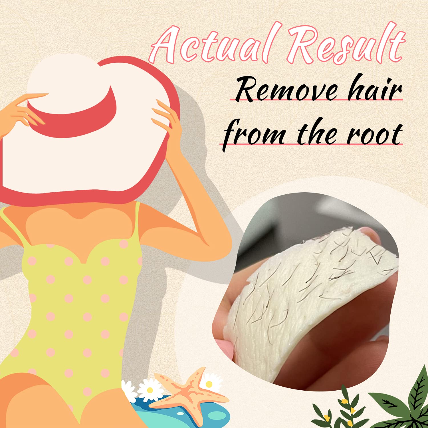 Ajoura wax beads for back and chest waxing at home.
