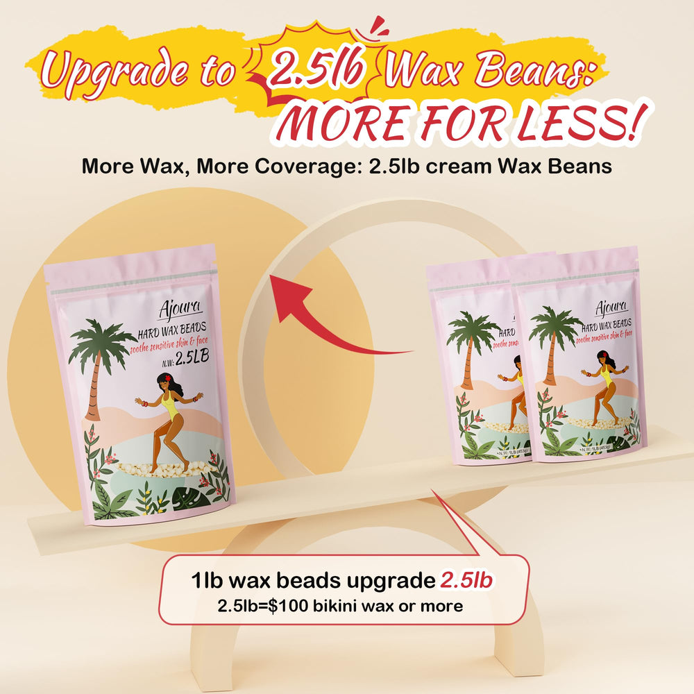 Ajoura wax beads melting action enables quick application.