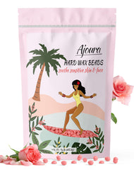 Ajoura rose wax beads in a bag ready to pour for smooth prep