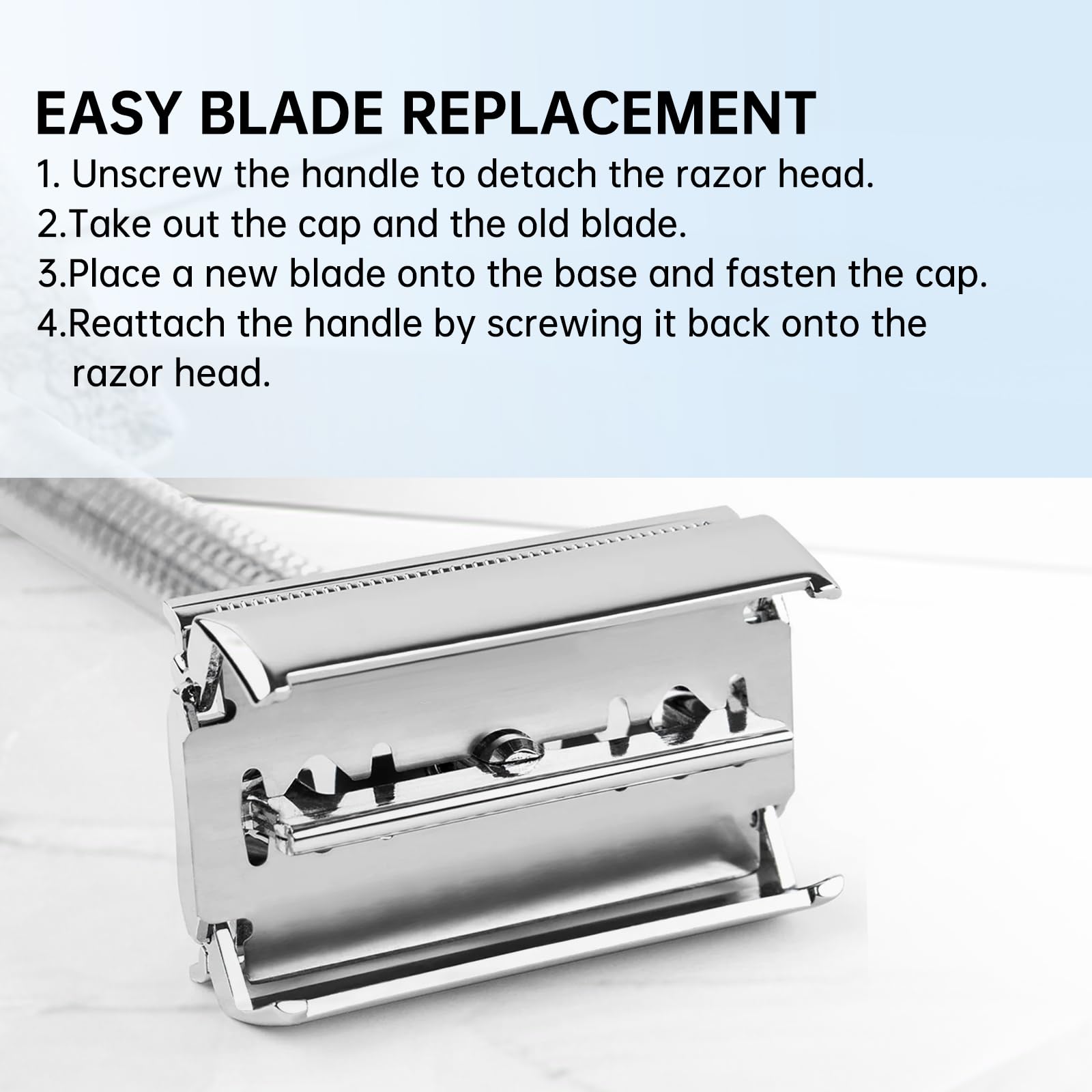 Ajrwiiy 30-blade refill pack supports extended shaving sessions.
