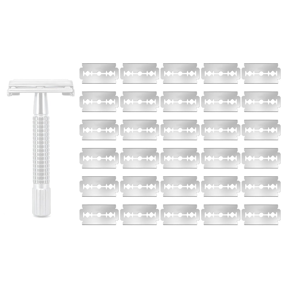 Ajrwiiy Van Der Hagen blade refills in a box for precise shaving.
