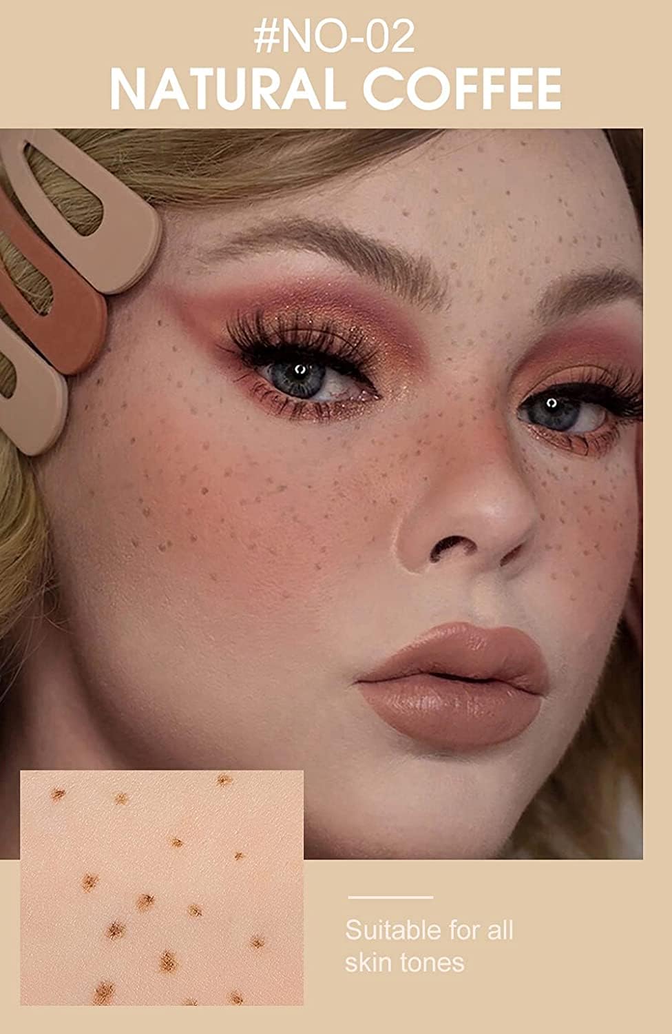AKARY Freckle Pen color swatch showcases four buildable shades.