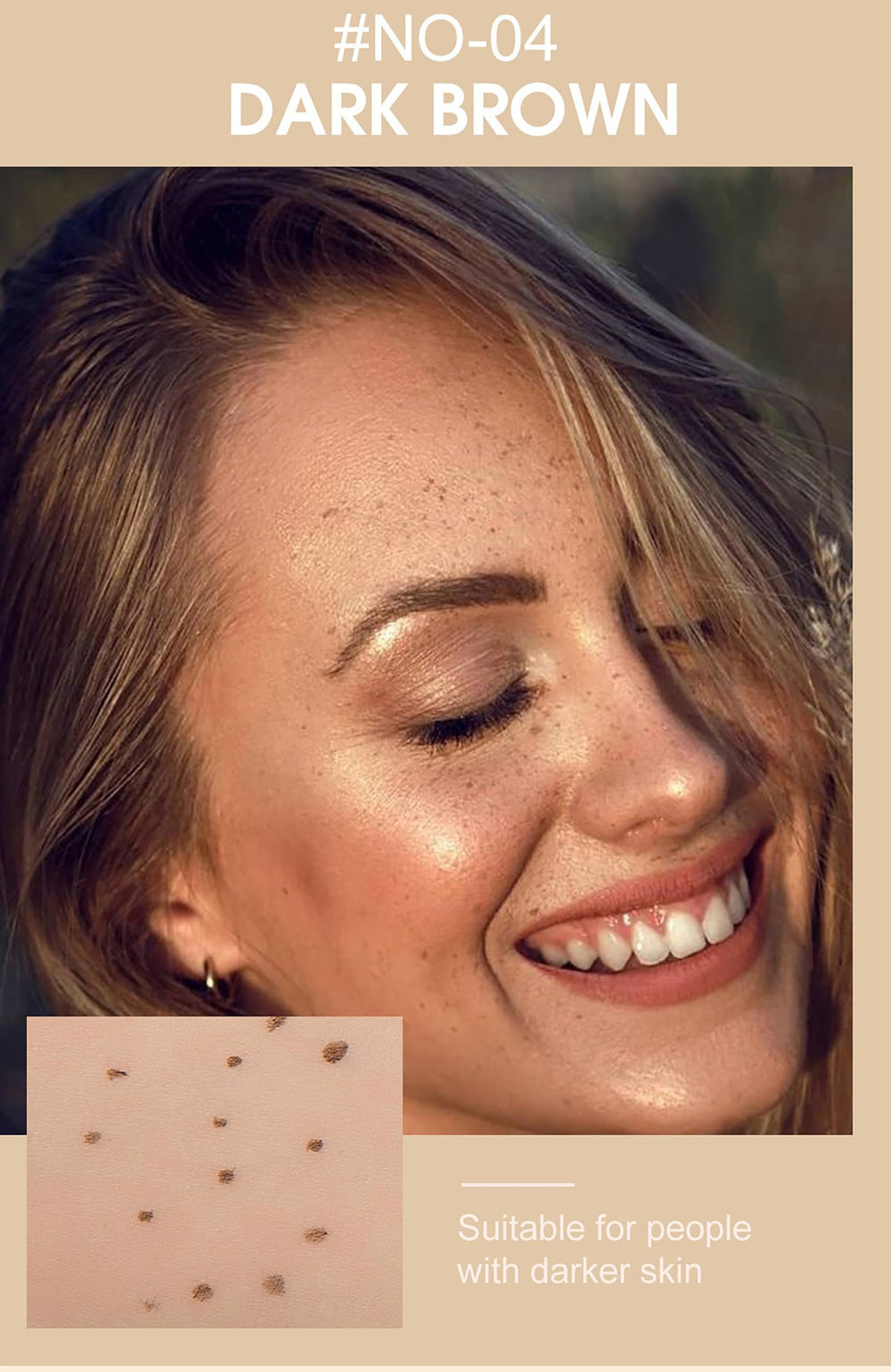 AKARY Freckle Pen waterproof finish resists smudging for all-day wear