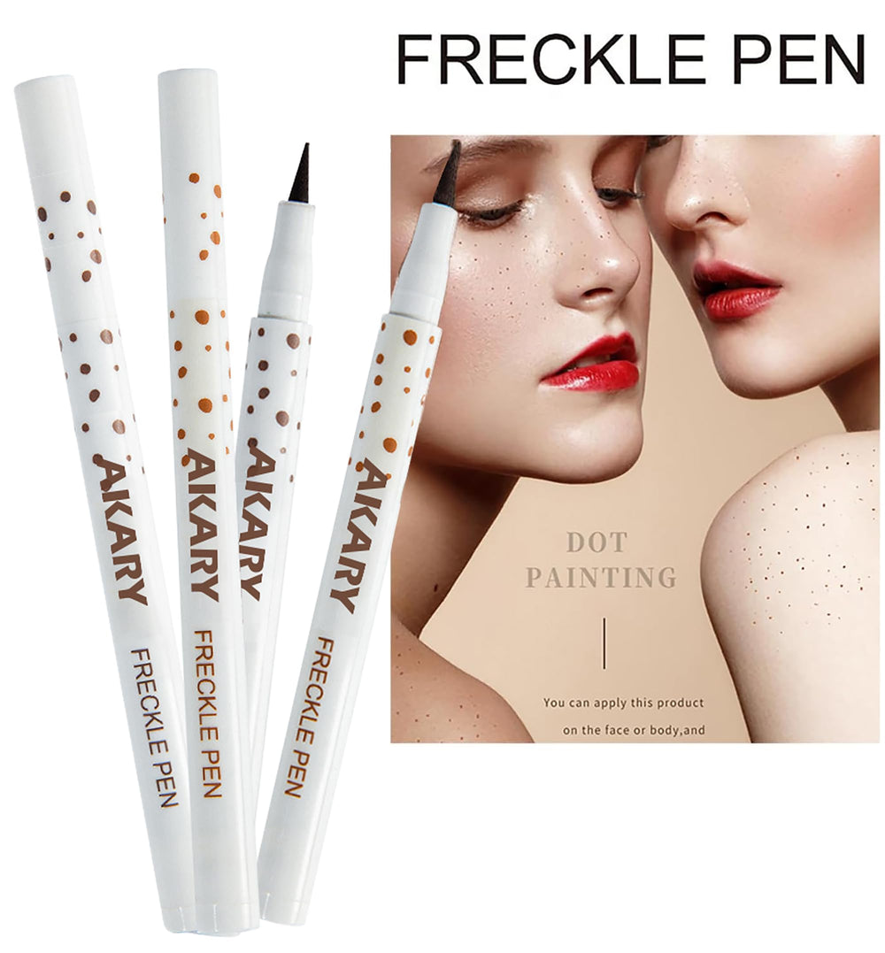 AKARY Freckle Pen waterproof swatches indicate all day wear