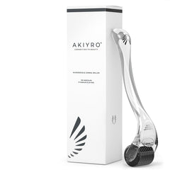 AKIYRO Derma Roller for the face with 0.30mm needles may enhance topical absorption.