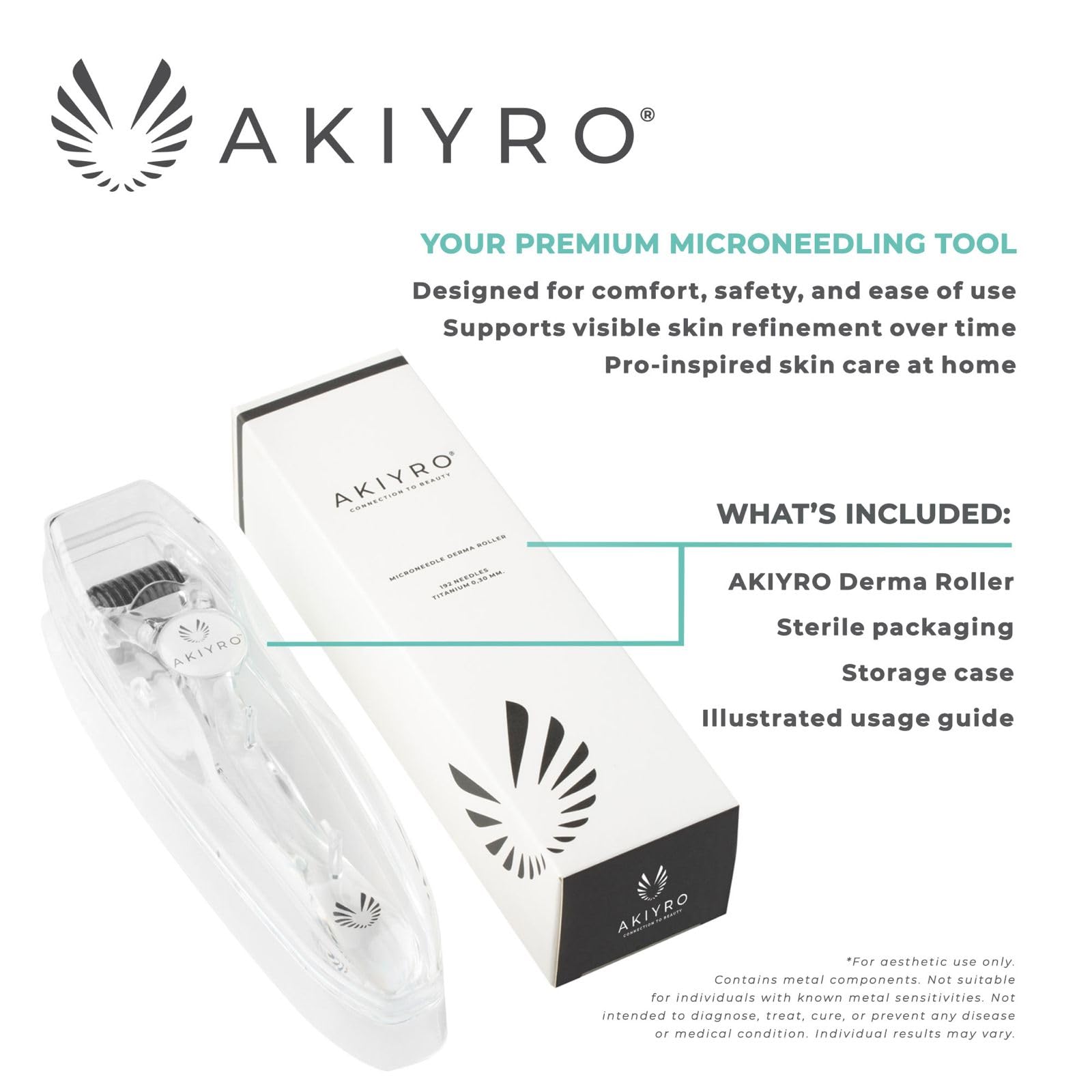 AKIYRO Derma Roller storage case keeps tools protected and organized.