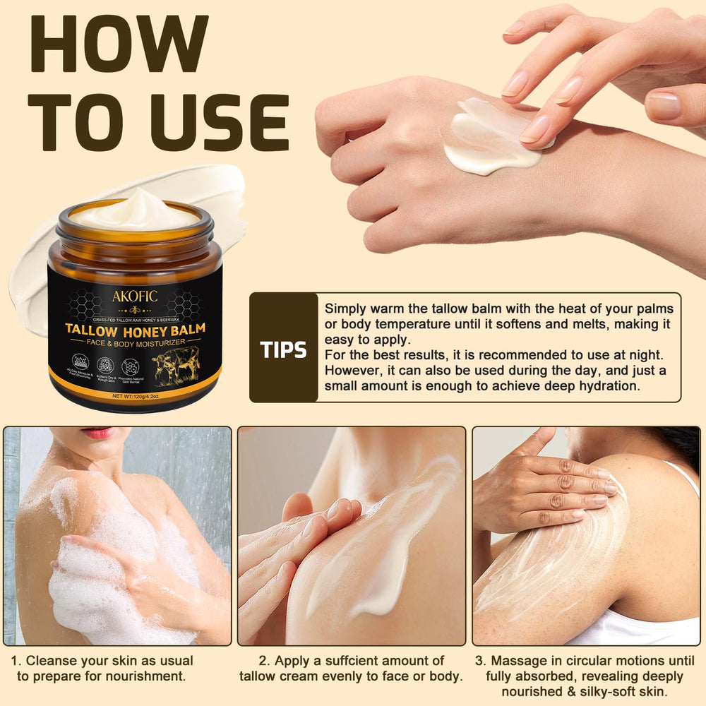 AKOFIC todo en uno, crema y bálsamo para cara y cuerpo.