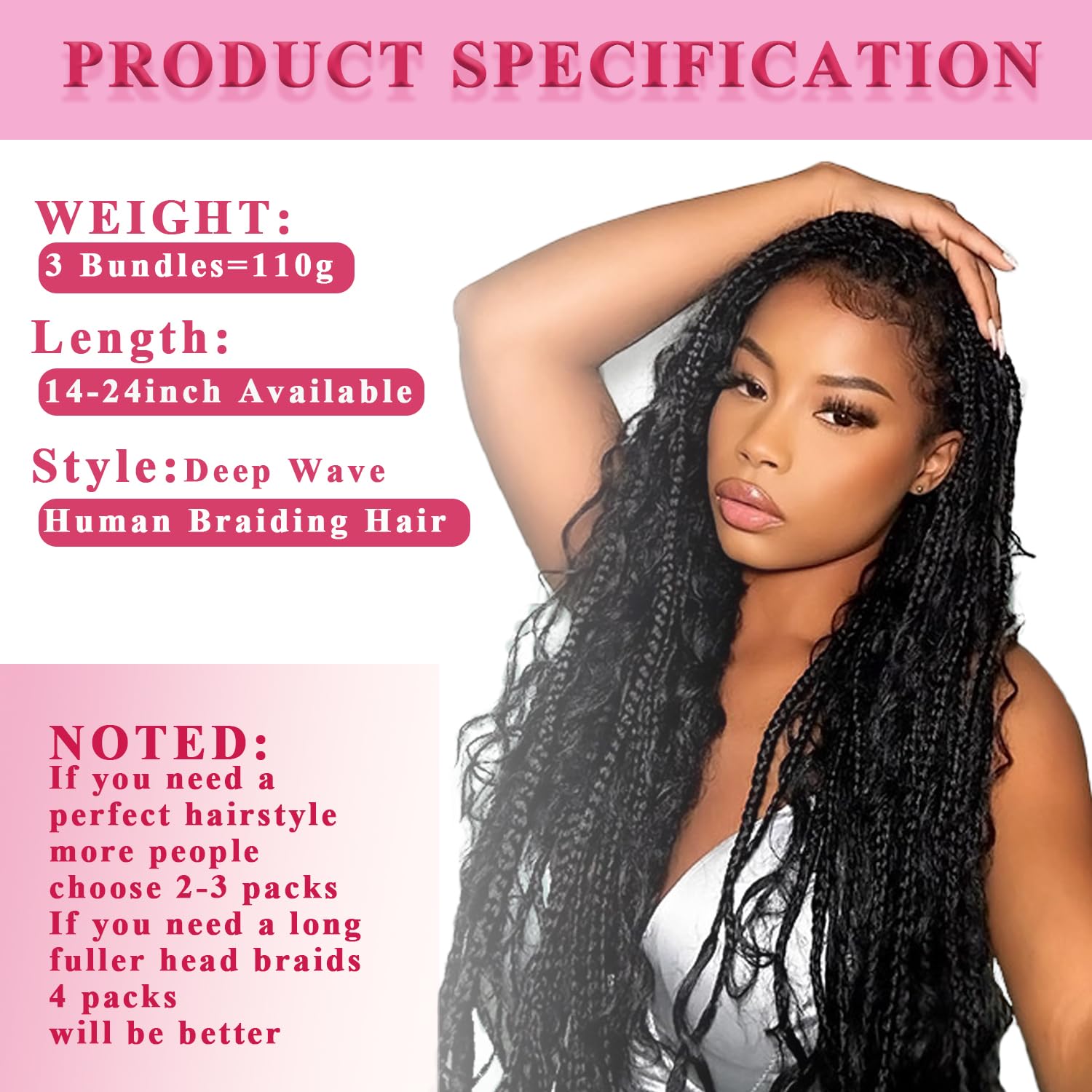 AKONSOUL no-weft bulk braiding hair offers lightweight, seamless braids.