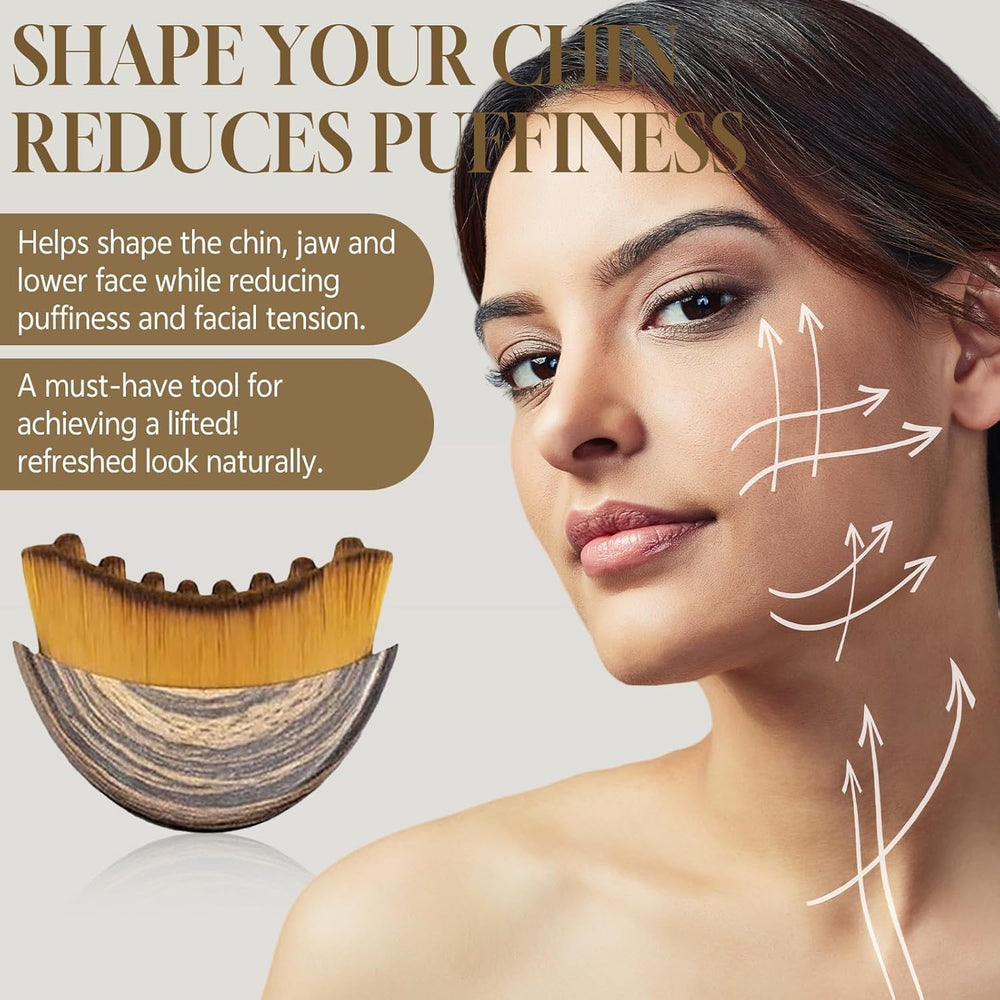 AKRYLIX Lymphatic Contour Face Brush highlighting soft bristles for sensitive skin care.