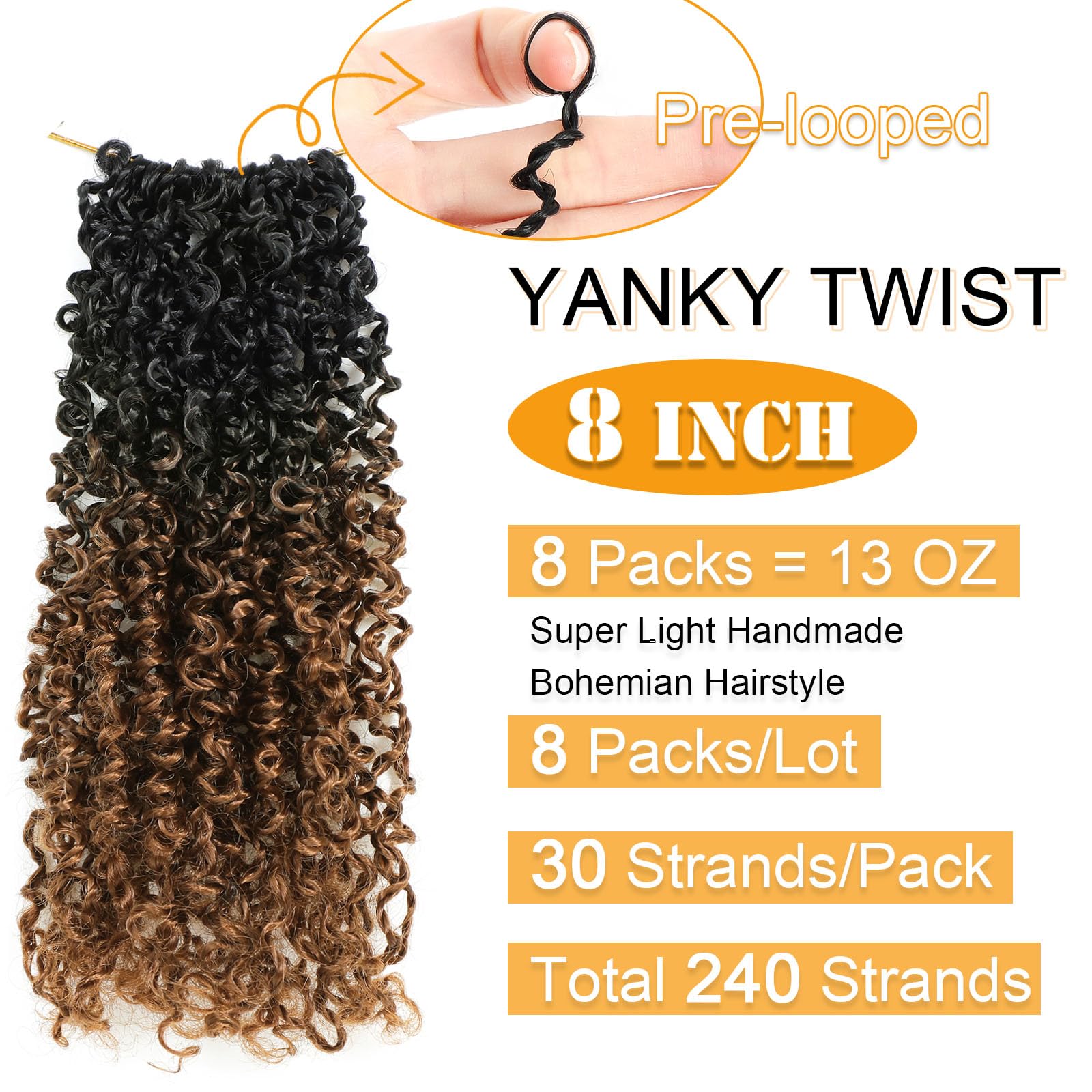 Aksice Spring Mini Twist 8-inch braids add voluminous texture with light comfort