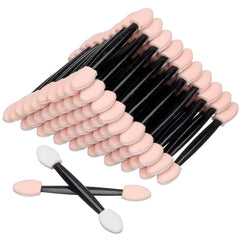 Akstore disposable dual-sides eye shadow sponge applicator with 30-piece set for on-the-go makeup