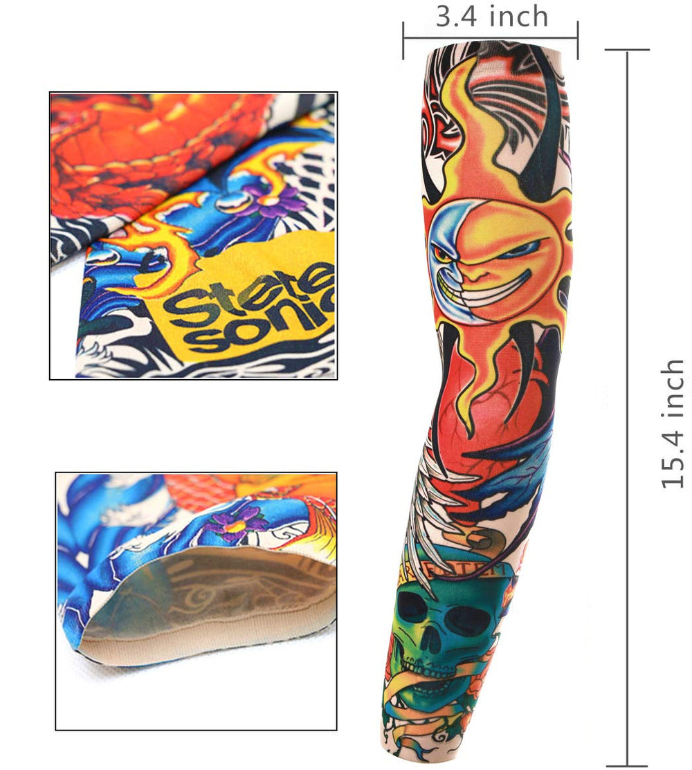 Akstore tattoo sleeve skull design for edgy look and quick costume accents